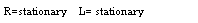 Text Box: R=stationary	L= stationary
