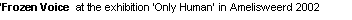 Text Box: �Frozen Voice  at the exhibition �Only Human� in Amelisweerd 2002