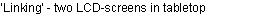 Text Box: �Linking� - two LCD-screens in tabletop
